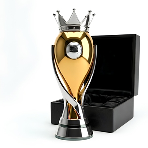 Trofeo de Fútbol Personalizado de Metal con Corona, <span class=keywords><strong>Copa</strong></span> de Premio Única con Temática de <span class=keywords><strong>Rey</strong></span> <span class=keywords><strong>del</strong></span> Juego para Campeonato - Product Image 4