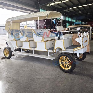 High Performance Luxury Royal Outdoor white Horse Carriage Tourist Traffic Vehicle Sightseeing Horse Cart Electric Car - Product Image 3