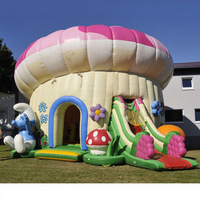 Château gonflable pour enfants en tissu Oxford, facile à installer, en forme de champignon, pour la publicité