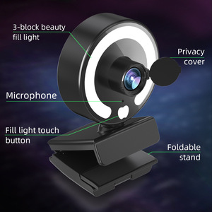 <span class=keywords><strong>Webcam</strong></span> USB pour PC avec autofocus, <span class=keywords><strong>60</strong></span> <span class=keywords><strong>FPS</strong></span>, diffusion en direct intelligente, cache de confidentialité, mode beauté 4K/2K/1080P, lumière d'appoint 3 couleurs, capteur CMOS - Product Image 5
