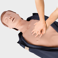 Modelo de RCP de medio cuerpo para entrenamiento de estudiantes, simulador de reanimación cardíaca computarizada de PVC, maniquí de ciencia médica para entrenamiento de RCP