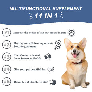 Productos para mascotas Suplementos para el cuidado de la salud de mascotas 11 en 1 Multivitamínico masticable para perros con probióticos de glucosamina - Product Image 3