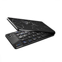 Keyboard Sentuh Kapasitif Lipat Dua Mini Baru 2026 Nirkabel untuk Ponsel Tablet Ringan Portabel Universal