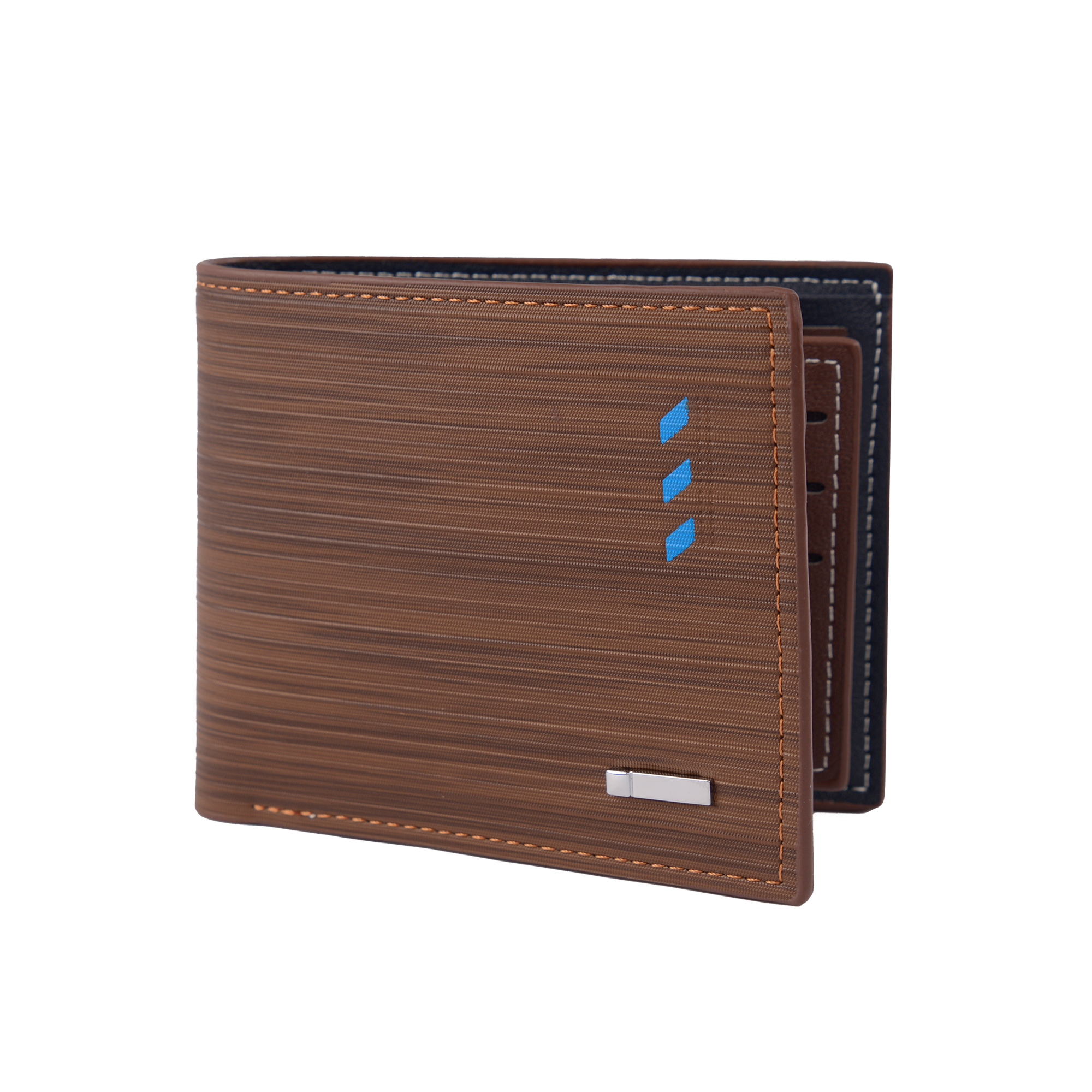 Men's Short RFID Blocking PU Double Fold Card Holder