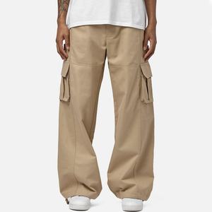 Pantalones Cargo de Hombre, Estilo Urbano, de Algodón, Corte Holgado, Pierna Ancha, con Múltiples Bolsillos, Personalizables, Nueva Moda OEM - Product Image 1