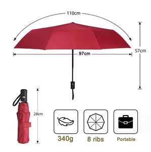 Ombrello Parasole Automatico Pieghevole in 3 Sezioni Personalizzato con LOGO All'ingrosso, Compatto da Viaggio, Protezione UV da Pioggia e Sole, Antivento e Impermeabile - Product Image 5