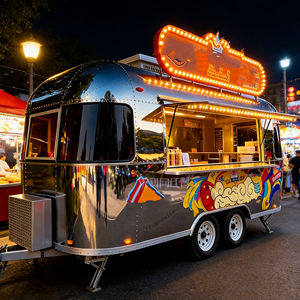Remolque de Comida Móvil de Acero Inoxidable de Lujo con Cocina Completa, Cafetería y Barbacoa para Catering de Dulces y Papas Fritas, Uso en Interiores y Exteriores - Product Image 4