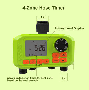 4 Outlet nước hẹn giờ cho vườn Hose phun nước hẹn giờ, 4 khu programmablewater hẹn giờ cho vườn hose, tự động điều khiển kỹ thuật số - Product Image 6