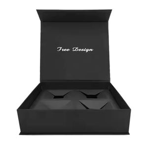 Boîte <span class=keywords><strong>cadeau</strong></span> rigide en carton noir <span class=keywords><strong>grand</strong></span> <span class=keywords><strong>format</strong></span> avec logo personnalisé, fermeture magnétique, pour perruques et vêtements, collection 2026 PLD - Product Image 3