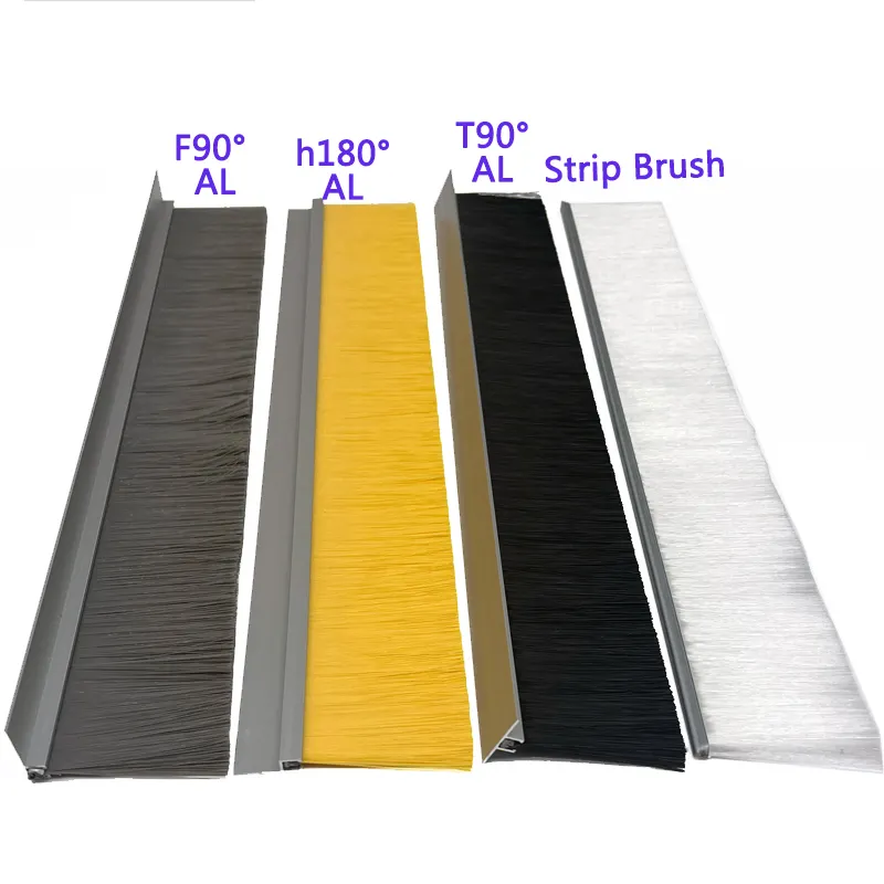 Multi estilo Nylon PP PBT PET HDPE Strip Brush personalizado para el sello de limpieza de máquinas y gabinetes