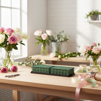 Yiliang Décoration Cadre mural en résine pour mousse florale fraîche, Bloc de ponçage en mousse humide, Double cage en plastique pour décoration de remise de diplôme