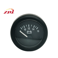 ZJY 174113909443 52mm Voltmeter Universal Baru 12V Rentang 0-16Volt Warna Hitam