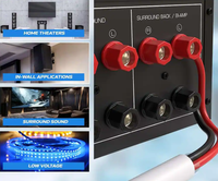 Câble de haut-parleur pour installation murale 16 AWG CL2, câble en cuivre de haute pureté pour LED