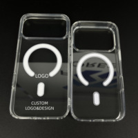 Coque magnétique transparente pour iPhone 17 Pro Max 16 Plus 15 14 13 12 11 Pro Coque de luxe transparente pour iPhone antichoc