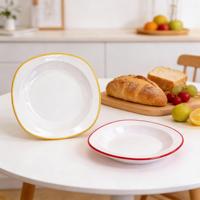 Plateau de service ovale en mélamine incassable et réutilisable, compatible lave-vaisselle, plats et ustensiles de service en mélamine