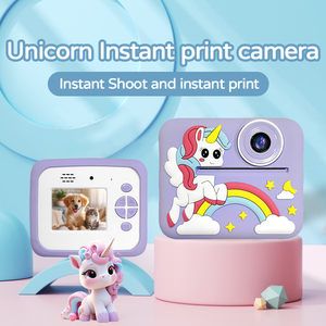 Cámara Instantánea Pequeña y Linda para Niños, Azul, Morado, Rosa, Impresión Térmica HD de 1080P con Papel Fotográfico Incluido, Regalo Creativo - Product Image 2