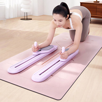 Appareil de fitness à roulettes en ABS durable à retour automatique pour studio de Pilates et usage domestique, machine de ski séparée pour amincissement des jambes et gainage du bassin, emballé