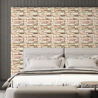 Sticker mural auto-adhésif en mousse PE 3D imperméable moderne, motif de brique 3D, papier peint à peler et à coller pour les intérieurs de la maison