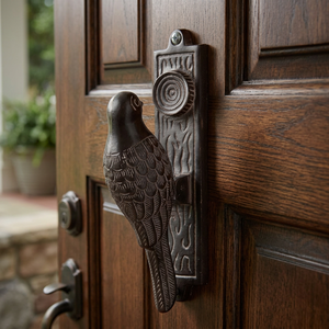 Battant de porte vintage en fonte avec finition antique pour porte et fenêtre - Product Image 3