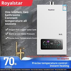 <span class=keywords><strong>Calentador</strong></span> <span class=keywords><strong>de</strong></span> Agua a Gas Licuado Royalstar para Casa y Caravana, <span class=keywords><strong>16</strong></span> <span class=keywords><strong>Litros</strong></span>, Extracción Forzada, Calentamiento Instantáneo, Montaje en Pared, Clase Energética - Product Image 4