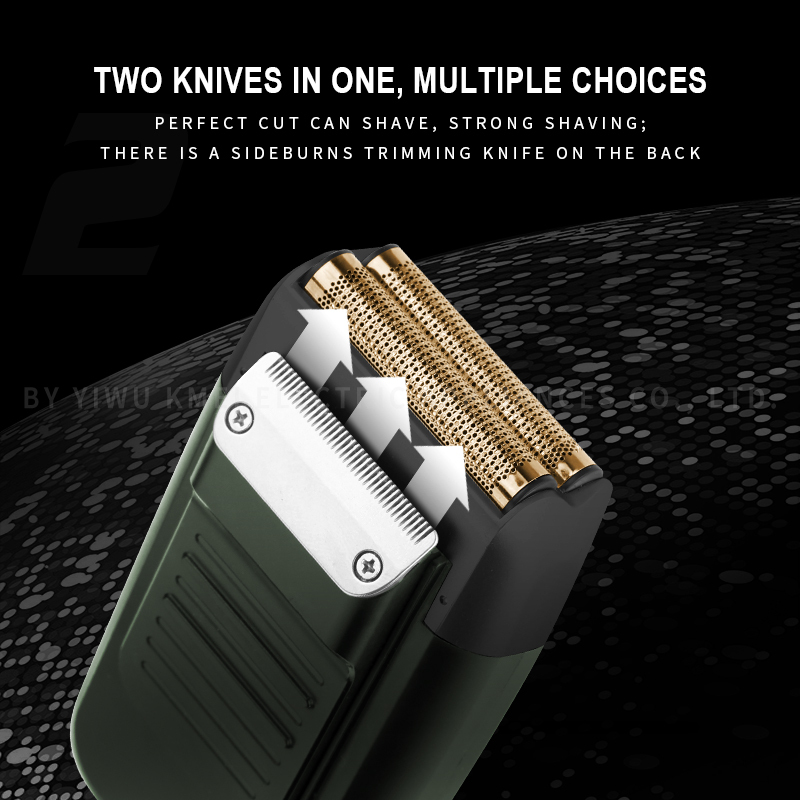 Kemei km-2026 USB Перезаряжаемый Двойной Лезвия плавающая головка с возвратно-поступательным движением бритвы уход за кожей лица Мужская электрическая бритва