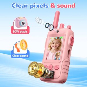 Walkie Talkie Infantil con Intercomunicador, Diseño de Dibujos Animados, Llamadas de Alta Definición, Batería, Pantalla, Alcance de Menos de 1.5 km - Product Image 6
