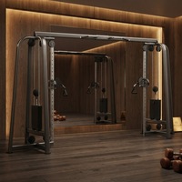 Appareil de musculation multifonctionnel professionnel à double câble croisé, structure en acier, pile de poids de 198 kg, pour entraînement complet du corps