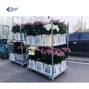Seau en plastique blanc moderne léger écologique résistant aux chutes fleur de réveil Long pôle hydroponique arrangement de fleurs - Product Image 2