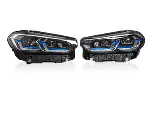OEM lampu depan Laser mobil BMW X3 Series iX3 2022, lampu depan mobil Laser X lampu depan berkendara