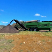 Crible rotatif mobile à tambour pour compost, terre, paillis et paillisage – Machine de criblage de terre de surface pour l'aménagement paysager et le recyclage