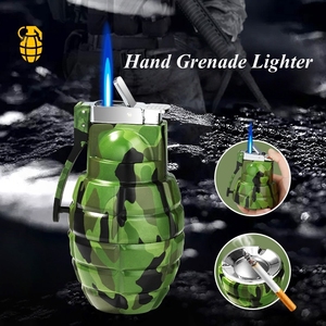 Encendedor de Cigarros Multifuncional de Alta Gama con Forma de <span class=keywords><strong>Granada</strong></span>, Encendedor de Gas <span class=keywords><strong>Butano</strong></span> Recargable Resistente al Viento con Cenicero para Cigarrillos - Product Image 3