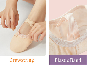 Chaussures de Ballet en toile pour femmes chaussures de pratique de formation de danse à cordon chaussures de danse de Ballet à semelle fendue en cuir - Product Image 4