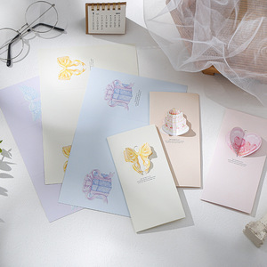 3D Butterfly Greenting Card con Bow Christmas Tarjetas de felicitación Año Nuevo Best Wishes Heart Tarjeta de felicitación - Product Image 2