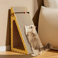 Grande Maison Verticale Intégrée Moderne de Luxe Écologique pour Chat, Durable, Anti-Débris, avec Griffoir et Jouet