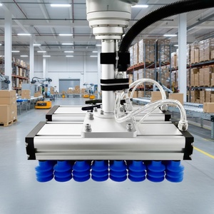 Pince à vide pneumatique robuste en alliage d'aluminium de 200 mm pour bras robotisé, longueur 550 mm, pour palettisation de cartons en bois, actionneur CPSR - Product Image 5