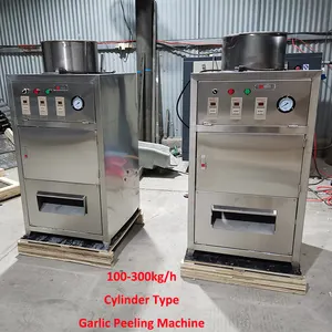 150kgh Electric Garlic Chain Peeler Machine Automatic Dry Garlic Pneumatic Peeling Machine