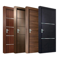 Portes en bois écologiques pour l'intérieur des hôtels et des maisons, design moderne, portes en bois WPC pour chambre à coucher, salle de bain, toilettes