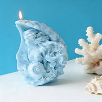 3D Meerjungfrau Muschelform Silikon Kerzenformen Sexy Frauen Kerzenform für Kerzenherstellung Harz Seifen Gießen Meeres-Themen Formen