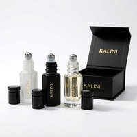 Flacon roll-on de luxe pour huiles essentielles de 12 ml, flacon en verre vide pour attar avec emballage cadeau