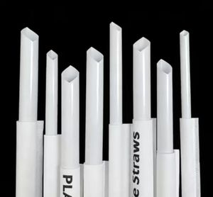 Biodegradable PLA White <strong>Straws</strong> Food Grade Disposable <strong>Straws</strong> for Party Restaurant Supplies - Product Image 4