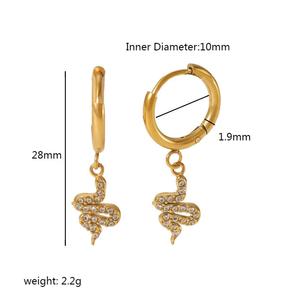Boucles d'oreilles plaquées or de style européen et américain avec breloques éclair, papillon et étoile, bijoux pour femmes à porter au quotidien - Product Image 4