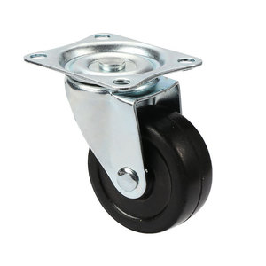 Furniture Caster 2 Inch Plate Mount Rubber Wheel Durable General Use - Product Image 4