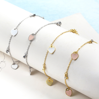 Bijoux à la mode 2024 Logo personnalisé gravé bijoux pièce Bracelet Bracelet à breloques anneaux de mariage Couple ensemble fille femmes