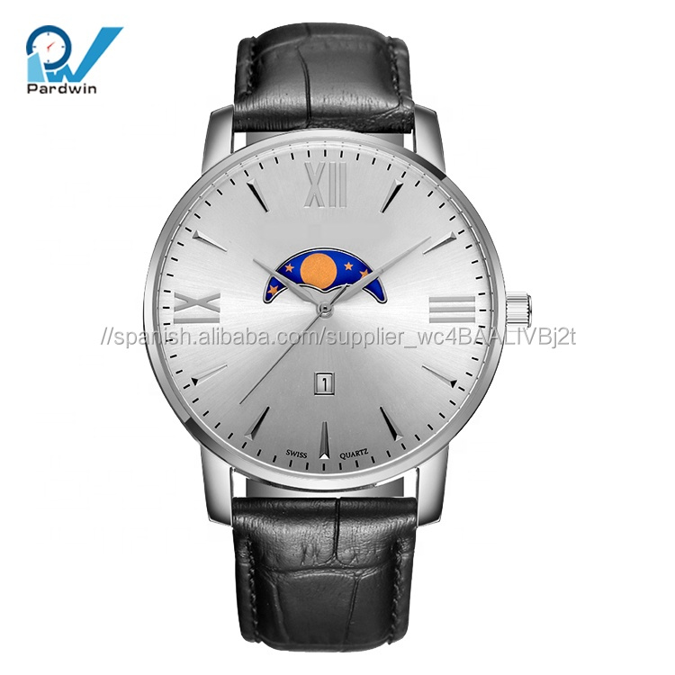 Fase de la luna reloj de pulsera Relojes de pulsera para mujer relojes logotipo personalizado