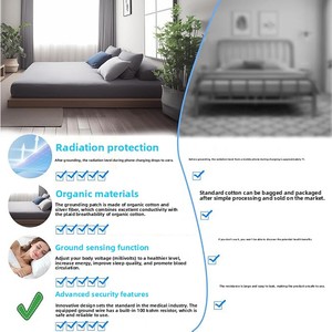 Drap-housse <span class=keywords><strong>anti</strong></span>-<span class=keywords><strong>moisissure</strong></span> 95% coton 5% fibre d'argent, tissu argenté absorbant l'humidité, drap de lit très vendu - Product Image 4