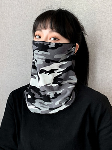 HZM-19056 chignon grand cou guêtre boucles d'oreille visage écharpe couverture Bandana chaud respirant cagoule - Product Image 4