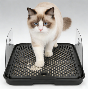 <span class=keywords><strong>2026</strong></span> Umweltfreundliche, recycelbare, große, rutschfeste, wasserdichte, waschbare Indoor-Tiermöbel, spritzwassergeschützte Katzenstreu-Box mit Pedal - Product Image 4