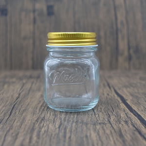 Prezzo di fabbrica 150ml Logo goffrato Mini barattolo di vetro con banda stagnata coperchio a vite per inceppamento <span class=keywords><strong>acqua</strong></span> <span class=keywords><strong>frizzante</strong></span> conservazione degli alimenti - Product Image 3