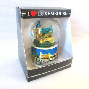 مخصص فاخر كبير عيد الميلاد سنو غلوب مع الموسيقى لوكسمبورغ كرة الثلج بريق الثلج الهندسة المعمارية الخاصة - Product Image 5