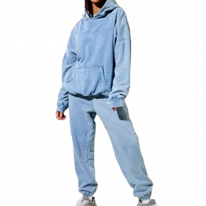 Vente en gros de survêtement délavé à l'acide pour femmes tissu confortable de style rétro parfait pour une tenue décontractée et active - Product Image 1